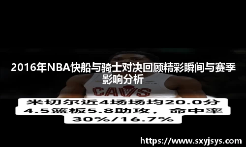 2016年NBA快船与骑士对决回顾精彩瞬间与赛季影响分析