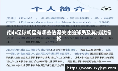 南非足球明星有哪些值得关注的球员及其成就揭秘